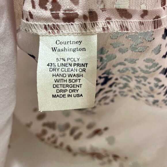 NEW Courtney Washington Women’s Linen Blend Leopard Print Tank Top 2X - Picture 4 of 8